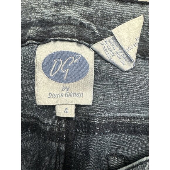 Diane Gillman Size 4 Womens Jeans Blue Marble Look Bootcut Stretch Mid R… - Picture 2 of 3